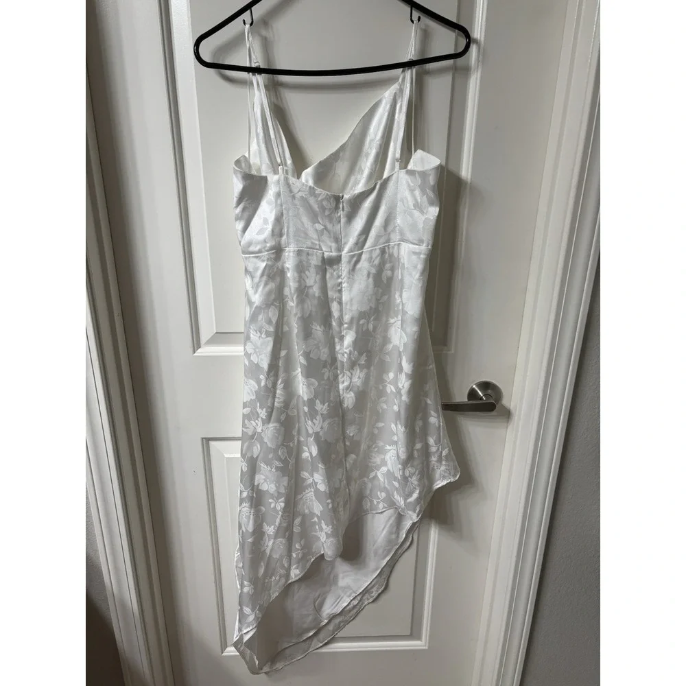 12th Tribe Size XL White asymmetric dress, spaghetti straps, NWT - Picture 2 of 4